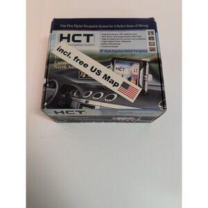 Vintage HCT 4" Portable Car GPS Navigator MP3 Movie Player w/ Box US Europe Maps